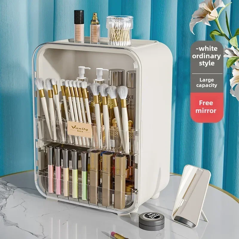 Luxury Skincare Accessories - Große Kosmetik-Aufbewahrungsbox Make-up-Organizer Luxuriöses Desktop-Aufbewahrungsregal Staubdichtes